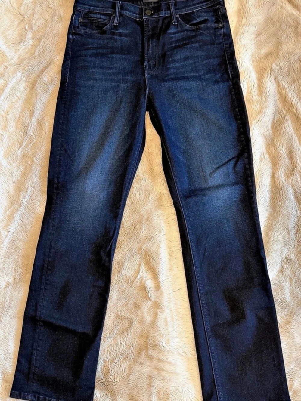 MOTHER Dazzler Ankle Straight Leg Jeans Waist 33 Blue